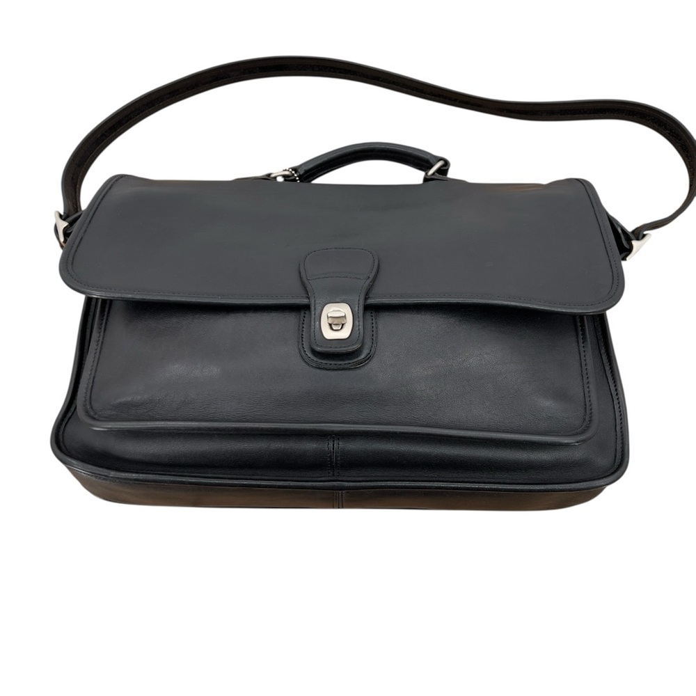 Coach Vintage Classic Black Metropolitan Crossbody Leather Briefcase | #5180 - Picture 3 of 16